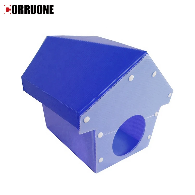 PP corrugated plastic pet house with pp hollow sheet