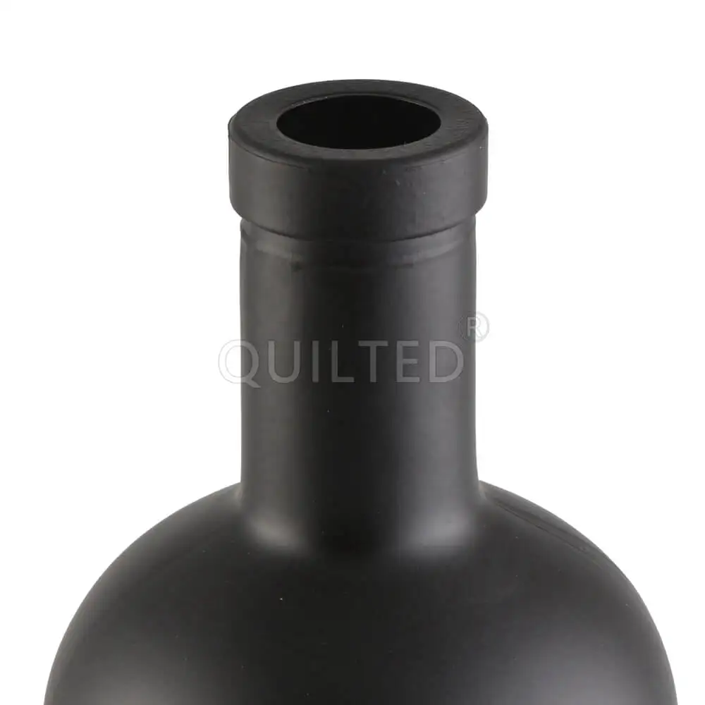Bulk 100ml 200ml 500ml 750ml Empty Round Matt Black Cooking Olive Oil Glass Bottle