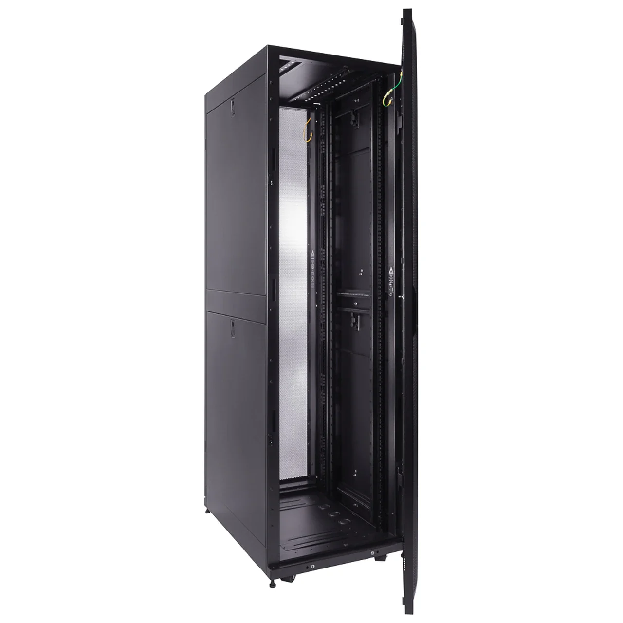 22u SPCC Cold Rolled Steel standing open black color network rack