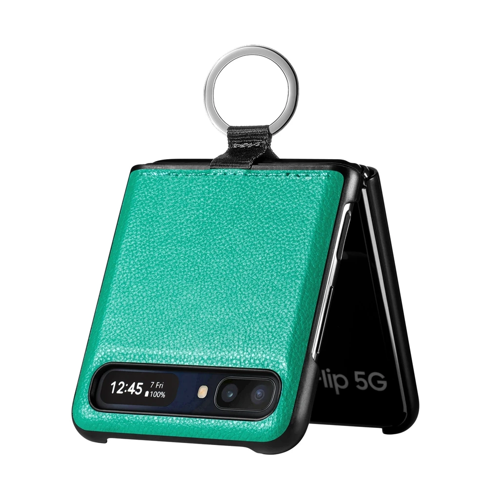 Твердый Чехол-подставка с кольцом для Samsung Galaxy Flip 5G/Flip 2 5G/Flip 3 5G