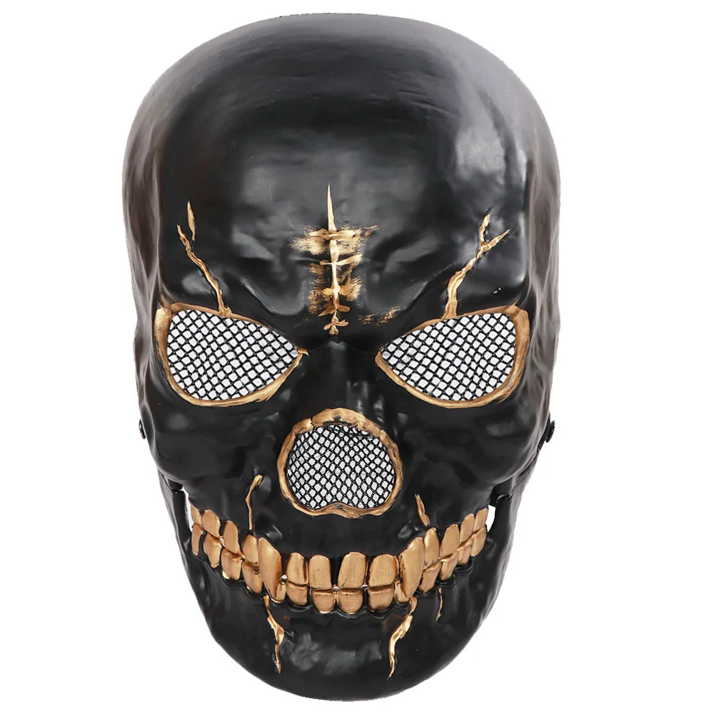 Moving mouth Halloween new skeleton mask cross-border explosive skeleton props half-face mask character props