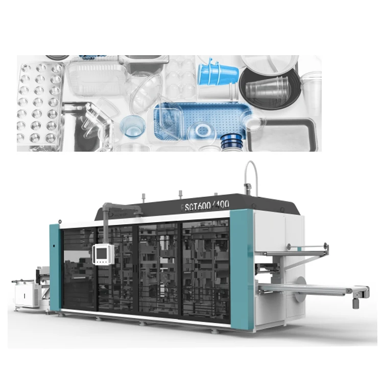 4-Station Automatic Pressure ABS Sheet Thermoforming Machine Bops Plastic Thermoforming Machine