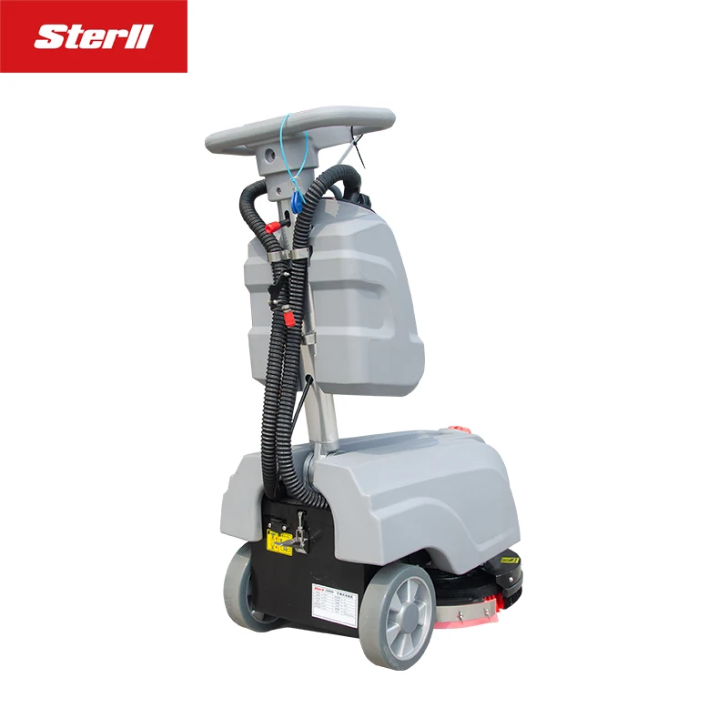 Sterll Mini Hand Push Lithium Battery Brush Compact Automatic House Keeping Floor Scrubber Machine