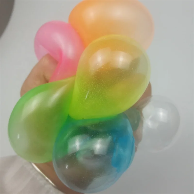 Novelty Glow In Dark 3-10cm Stress Relief TPR Funny Stick Wall Ball