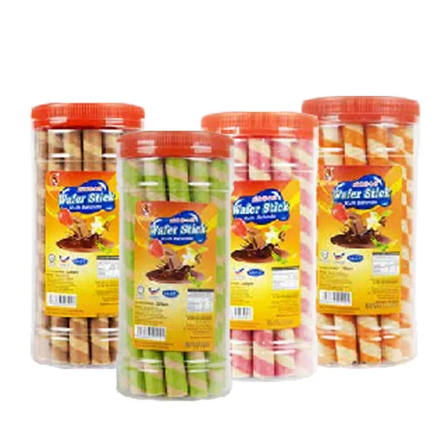 Good Selling Wholesales Traditional Pandan Rolled Wafer Egg Roll Wafers Crunchy Rolled Pandan Aroma Wafer Biscuits