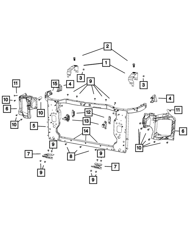 Radiator Support Bracket, Right - Mopar (68195880AA)
