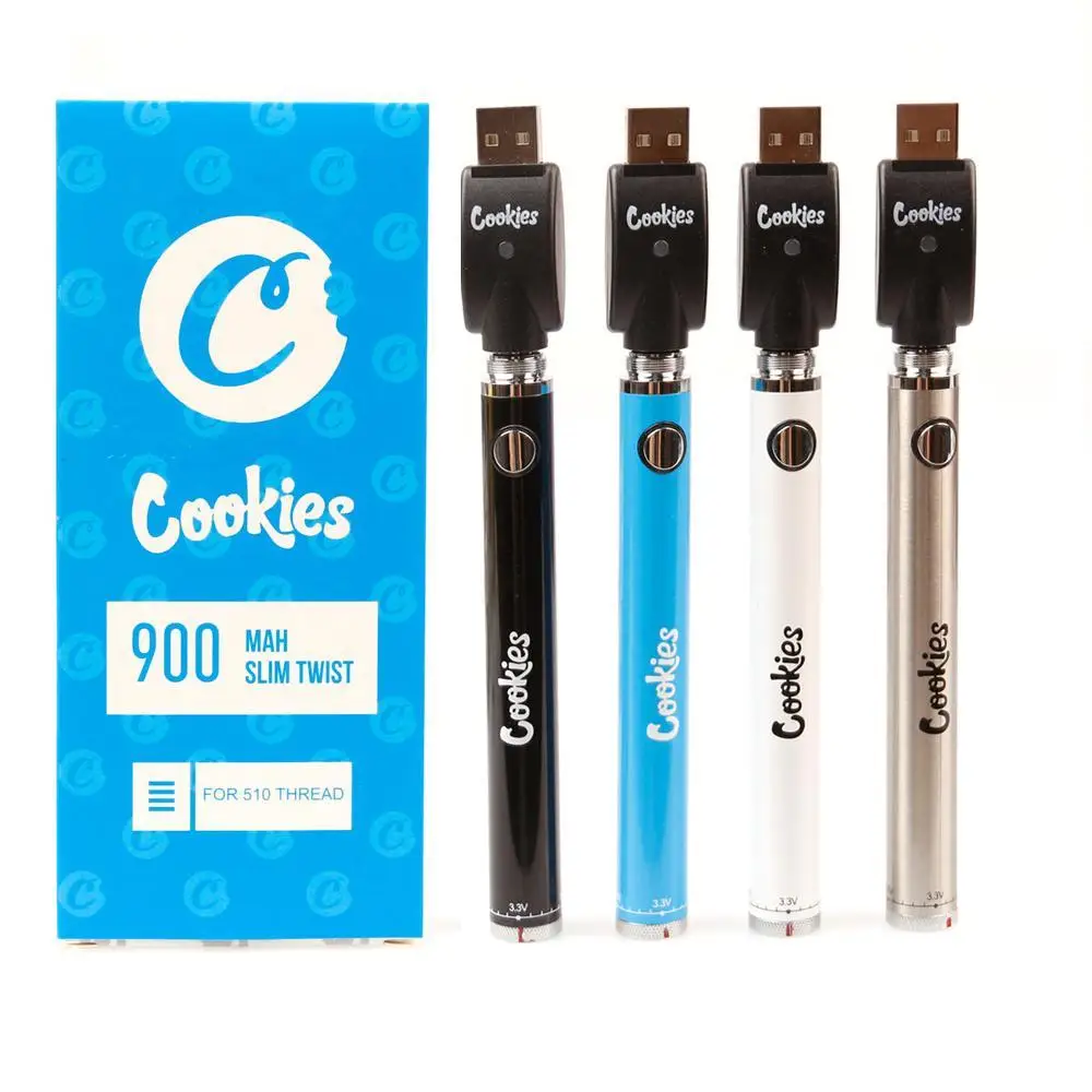 
510 Thread Cookie battery adjustable voltage Cookies Twist Cbd Preheating Vapes Pen Battery 