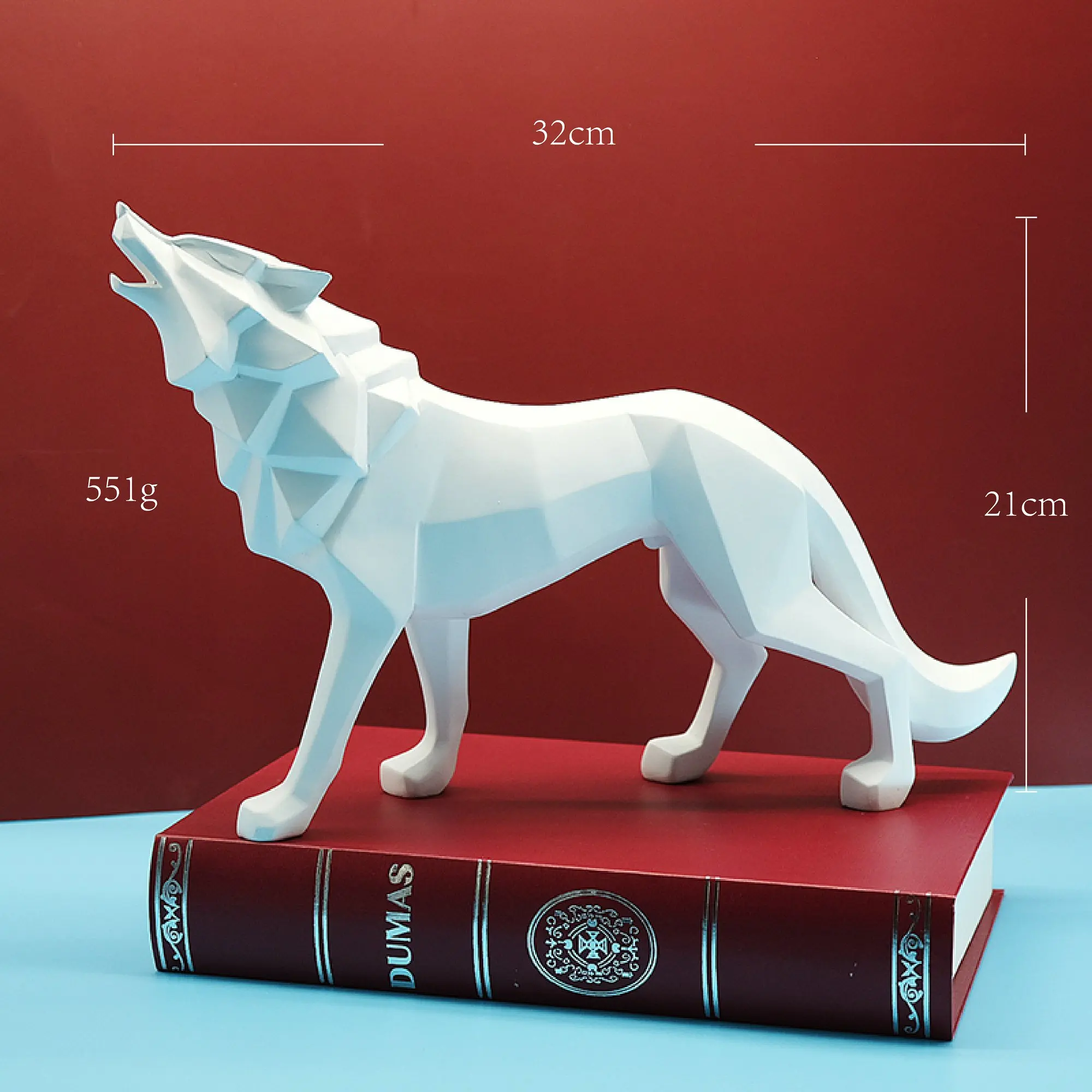 2022 Hot Resin Wolf Statue Interior Animal Decoration Item Luxury Handmade Art Craft