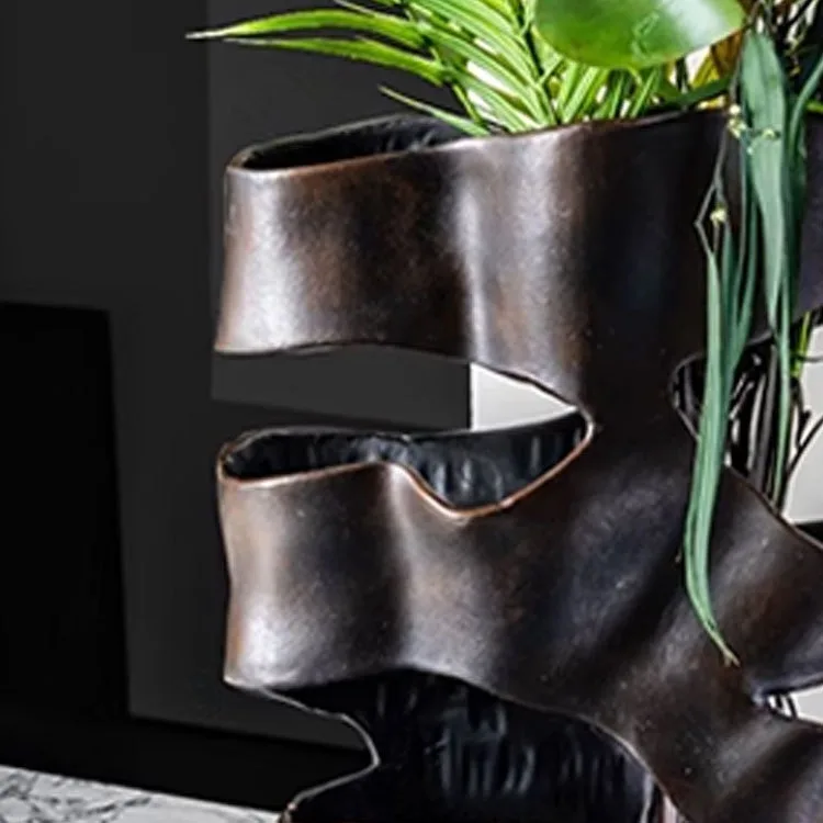 Modern Vintage Art Deco Resin Vase and Decor Polyresin Wedding Vases for Christmas Holiday hotel decor