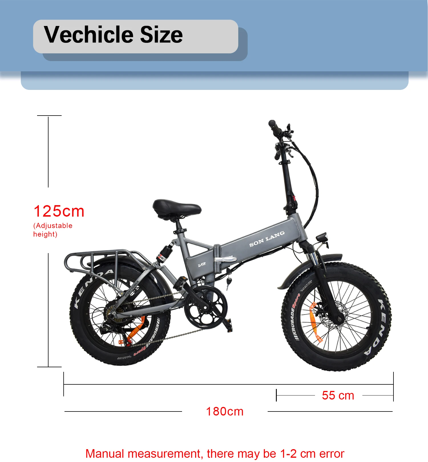 SONGLANG Electric Mountain Bike 48V Fat Tire Electric Bike Mid Drive 6 Speed Folding E Bike 1000W Powerful Electric Bicycle