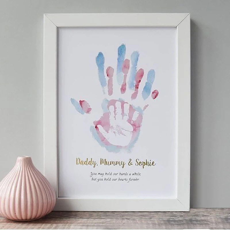 Wholesale Picture Frame Family Handprint & Footprint DIY Art Wood Photo Frame for Personalized Gifts