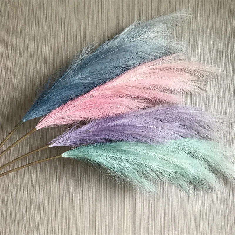 G-011 New Style Silk Artificial Pampas Wedding Flowers Decoration Artificial Faux Pampas Grass