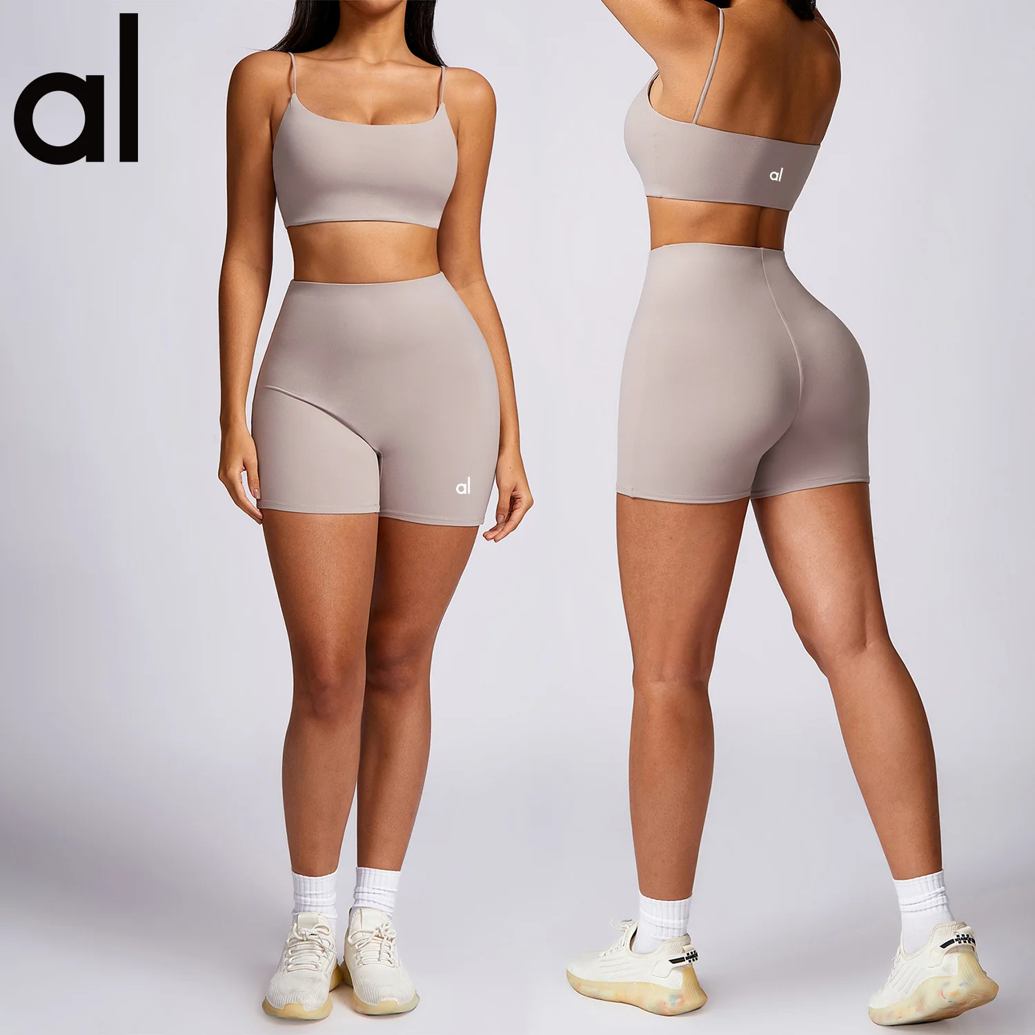 Wholesale AL O  High Stretchy Training  Fitness Wear Sport Outfit Sling Bra And Leggings With Pockets Activewear Women Yoga Sets
