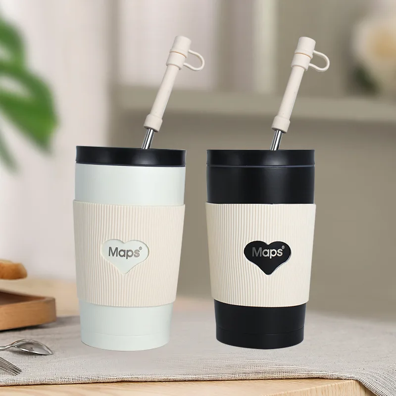 Morandi Color Pearlescent Paint Intelligent Led Digital Temperature Display Thermal Stainless Steel Water Gift Cup