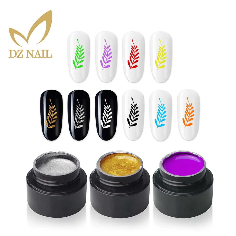 DZ nail factory manufacture 5g 15g 30g OEM private label gel nail uv stamping gel