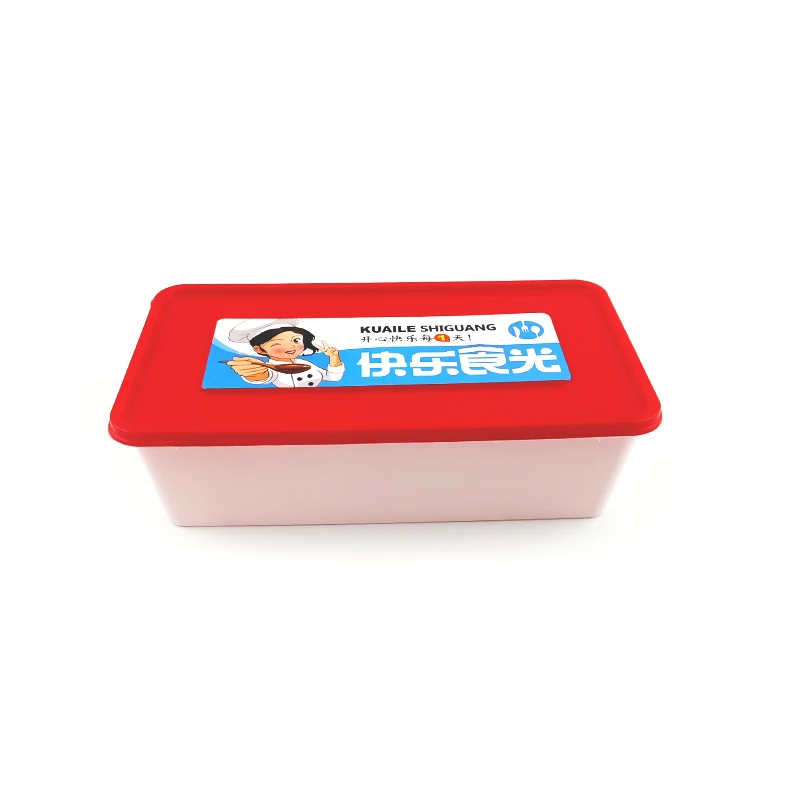 Professional factory directly supply customized 750 ml microwave lunch boxes with sticker