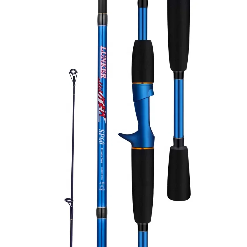Palmer 1.8m 2.1m fiberglass M power bait casting baitcasting fishing rod and reel combos full set baitcasting reel and rod combo