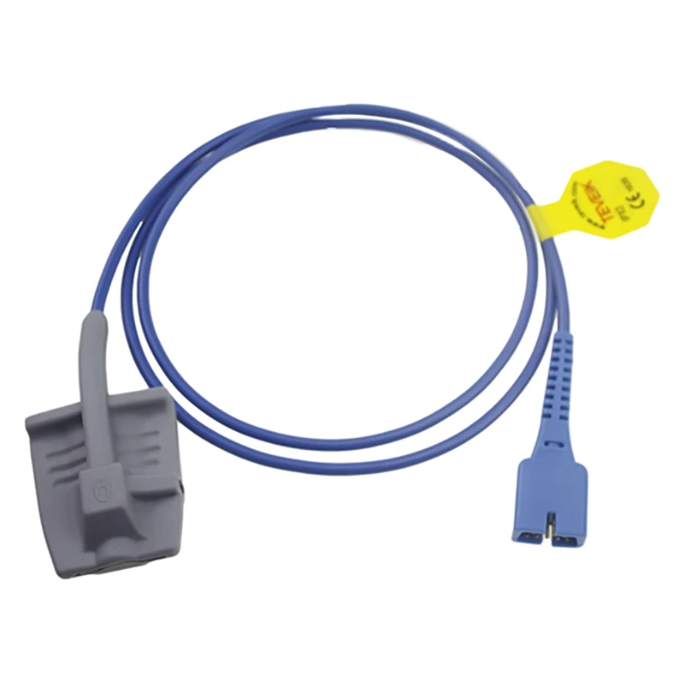 TEVEIK 3ft adult finger clip reusable spo2 sensor cable for Nellcor oximax DB 9pin N550 N595