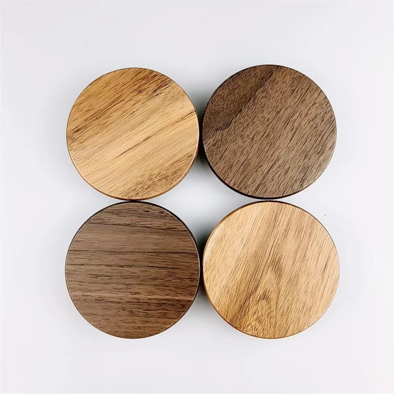 Round Wooden Lids Accepts Custom Wood Bamboo Cover
