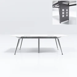 Modern New Design Board Room Furniture Table De Reunion Walnut Conference Meeting Table
