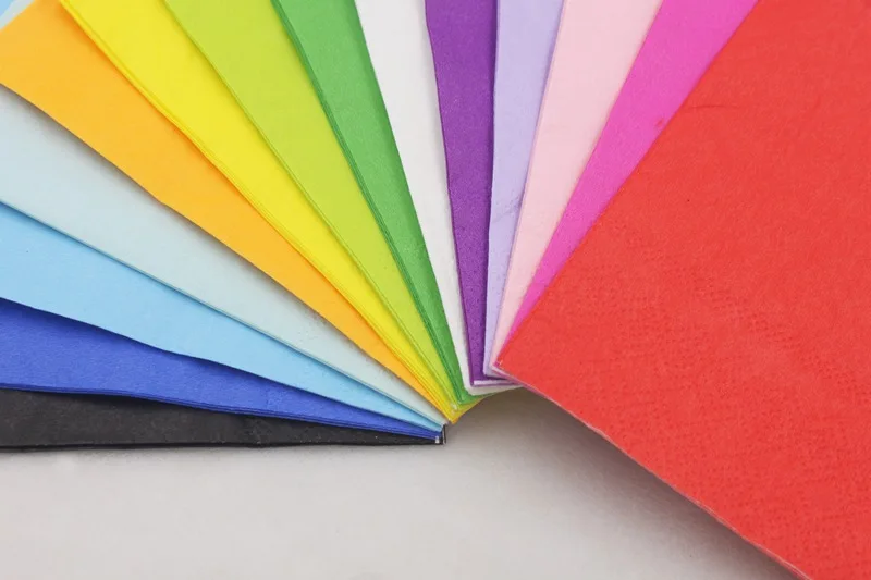 20pc/pack 25x25cm 2ply colorful beverage napkins 100% virgin pulp paper colored cocktail party paper napkins
