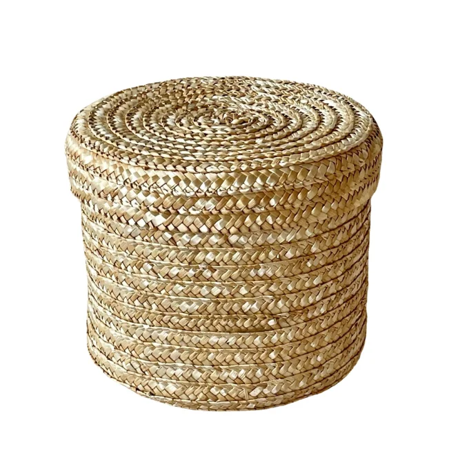 Supermarket hotel display woven storage basket rattan fruit bread snack sundries home storage basket