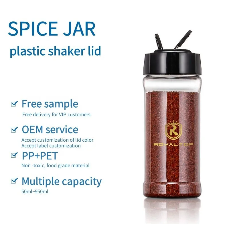 Preferred PET Clear Salt and Pepper Shaker 150ml Plastic Spice Bottle Jar Container With Hole Cap For Kitchen BBQ Seasoning