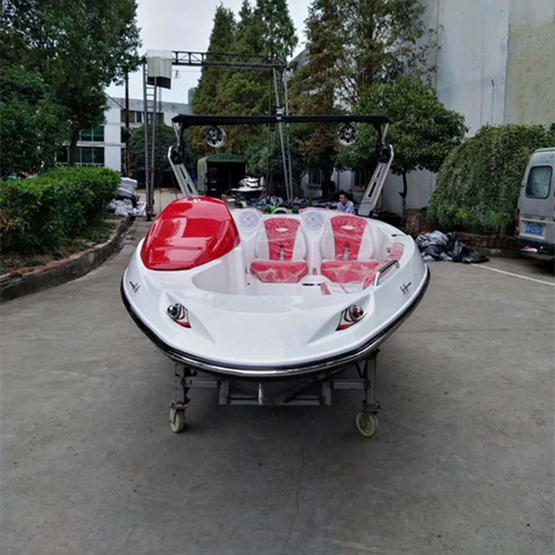 16 футов 6 пассажиров Стекловолоконная Правосторонняя консоль Лыжная лодка Сделано в Китае