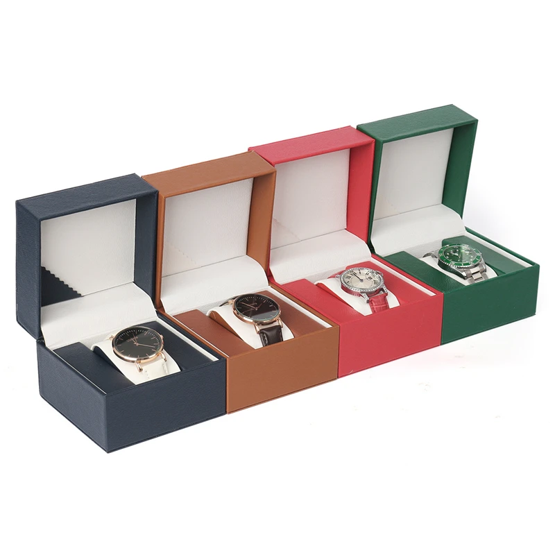 Factory Customized Wholesale PU Leather watch luxury box watch boxes cases packaging wrist watch box
