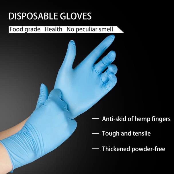 Custom Powder free mixed nitrile gloves Industrial butyl synthetic rubber gloves