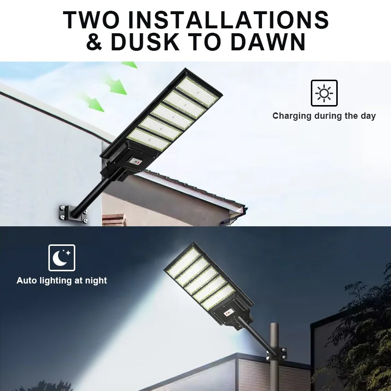 High Lumen Solar Lampe Led Solaire 300w Solar Street Lamp With Solar Panel