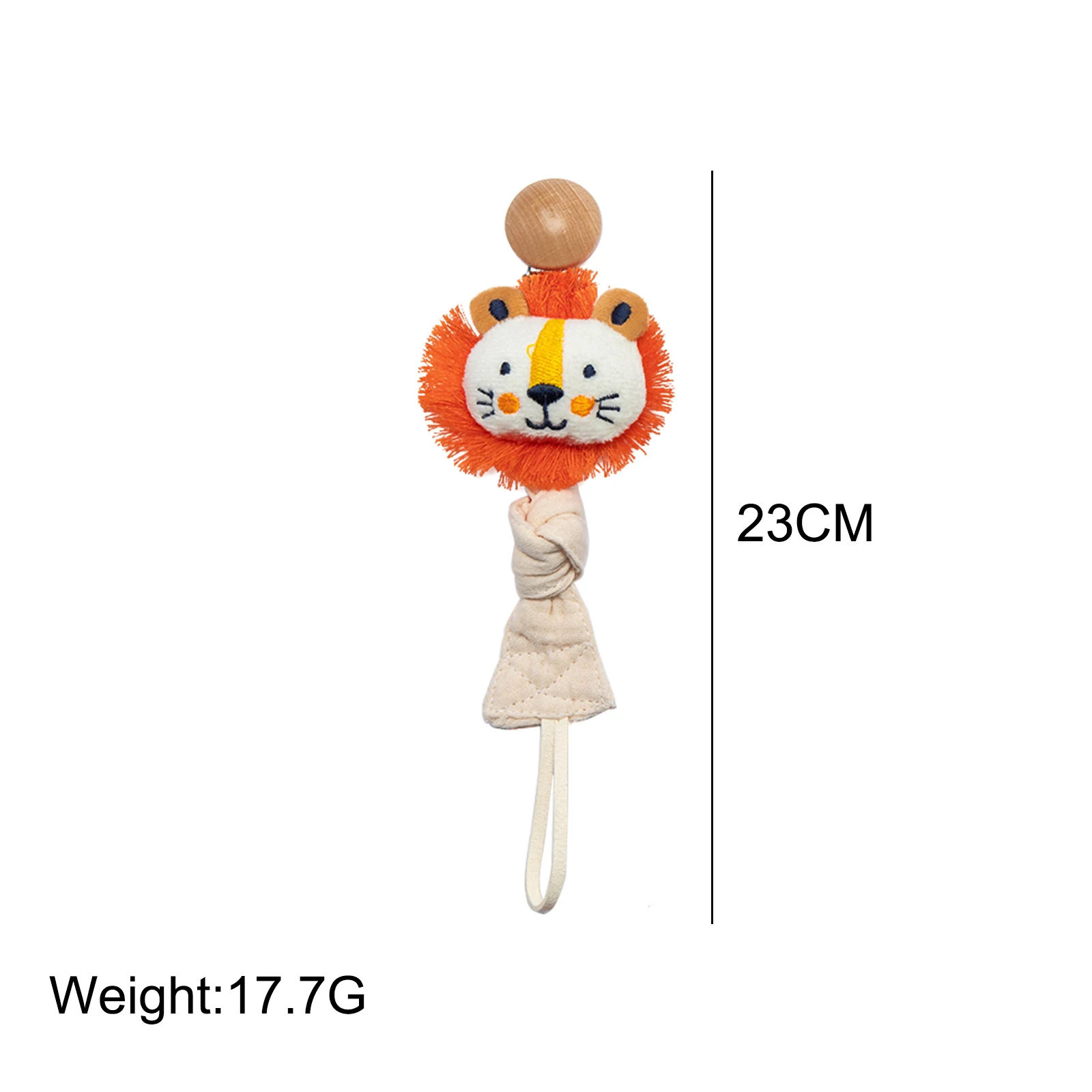 Hot Sale Wholesale Baby Woven Pacifier Chain Wooden Clip Baby Cotton Pacifier Clip Easy To Clean Baby Pacifier Chain