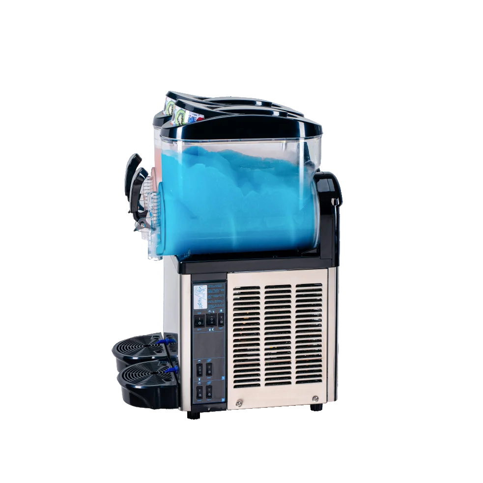 2-Bowl Beverage Slush Machine with LED Light Cover for Restaurant Use for Snow Melt maquina granizadora