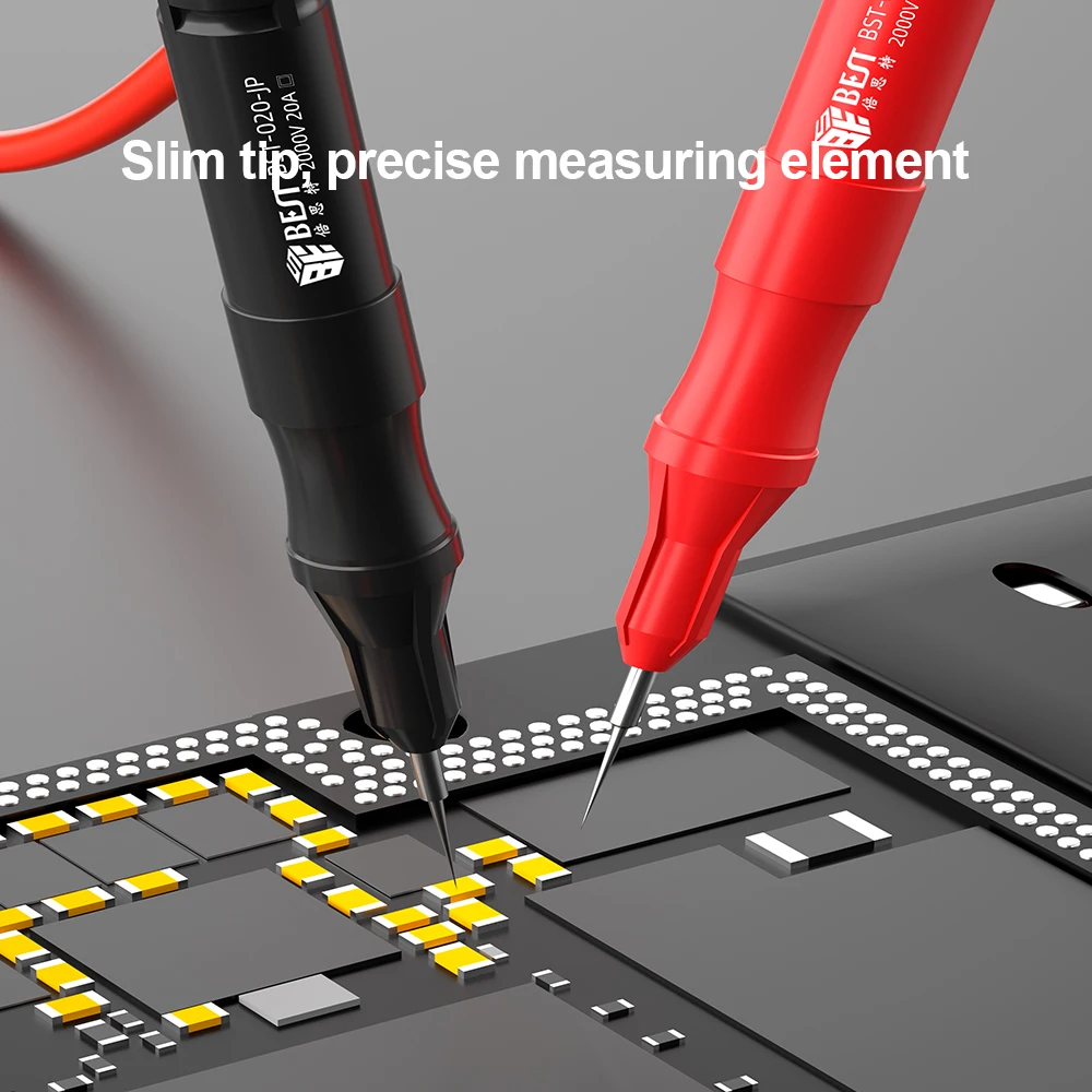 New BST-020-JP CATIII 20A Multimeter Test Leads Needle Tip Pin Digital Multi Meter Lead Wire Pen Voltmeter Silicone Tester