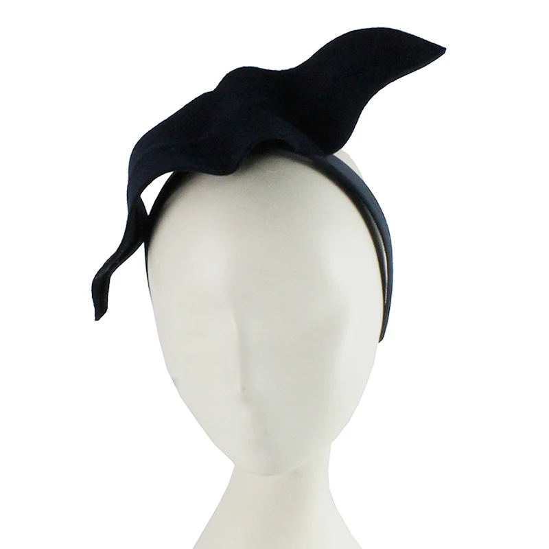 Женская шерстяная Вуалетка с цветами, головной убор с розой, повязка на голову для церкви, коктейльных вечеринок, платье