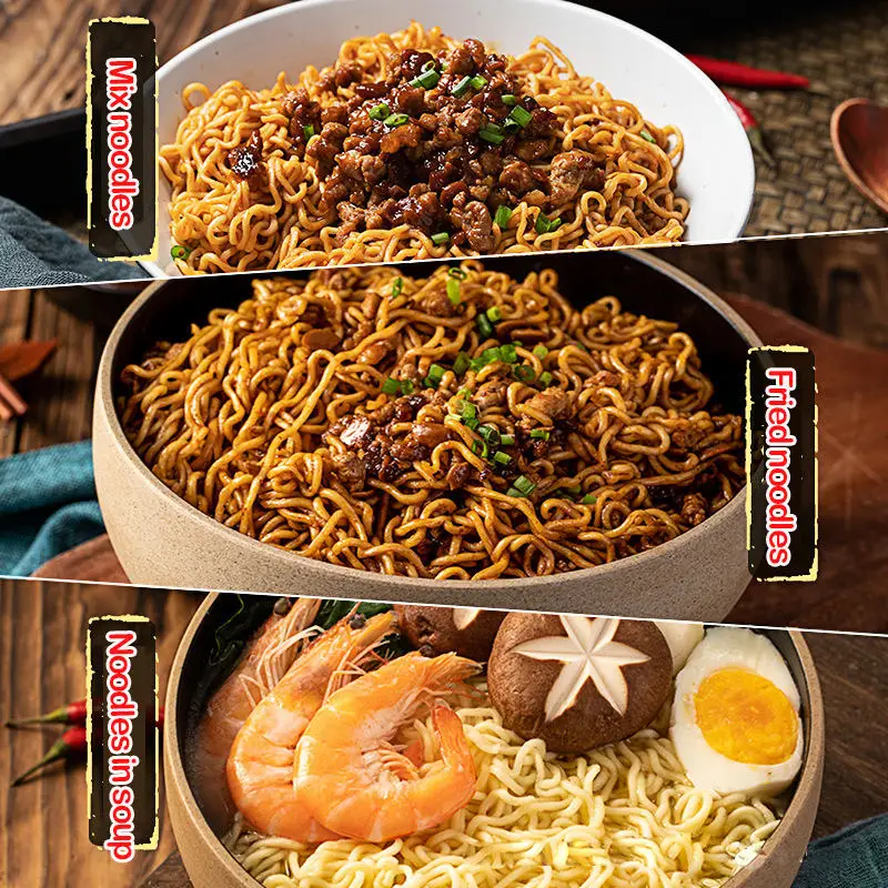 bulk 110g non boiled noodles in soup chow mein circular dried no seasoning fried instant noodles ramen noodles