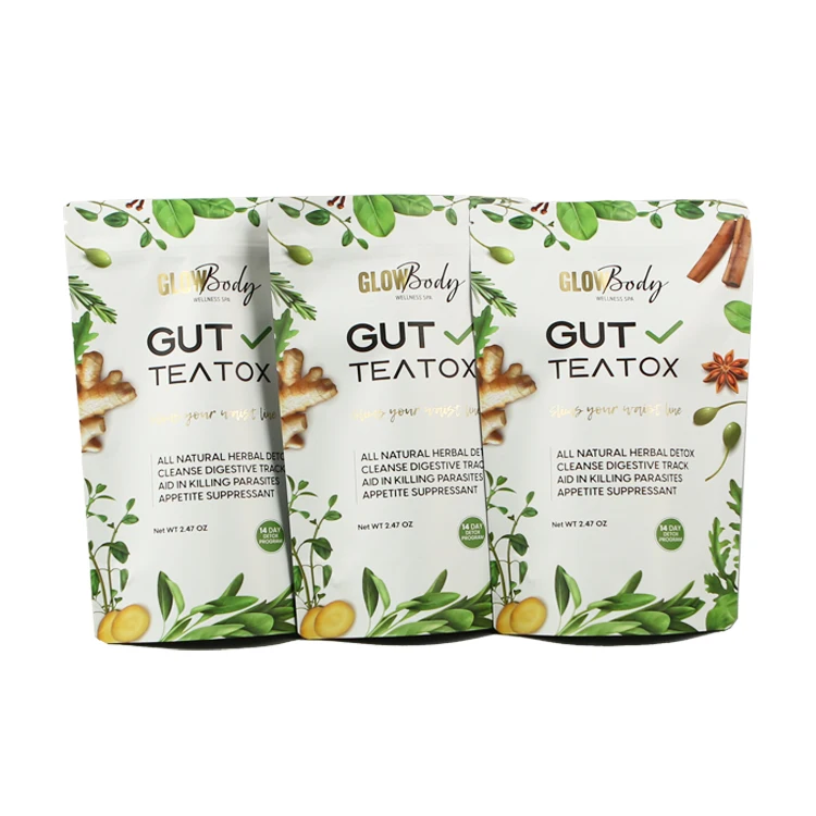 Organic Herbal Private Label 14 Day Detox Tea Morning Boost Loose Leaf Tea in Tea Bags