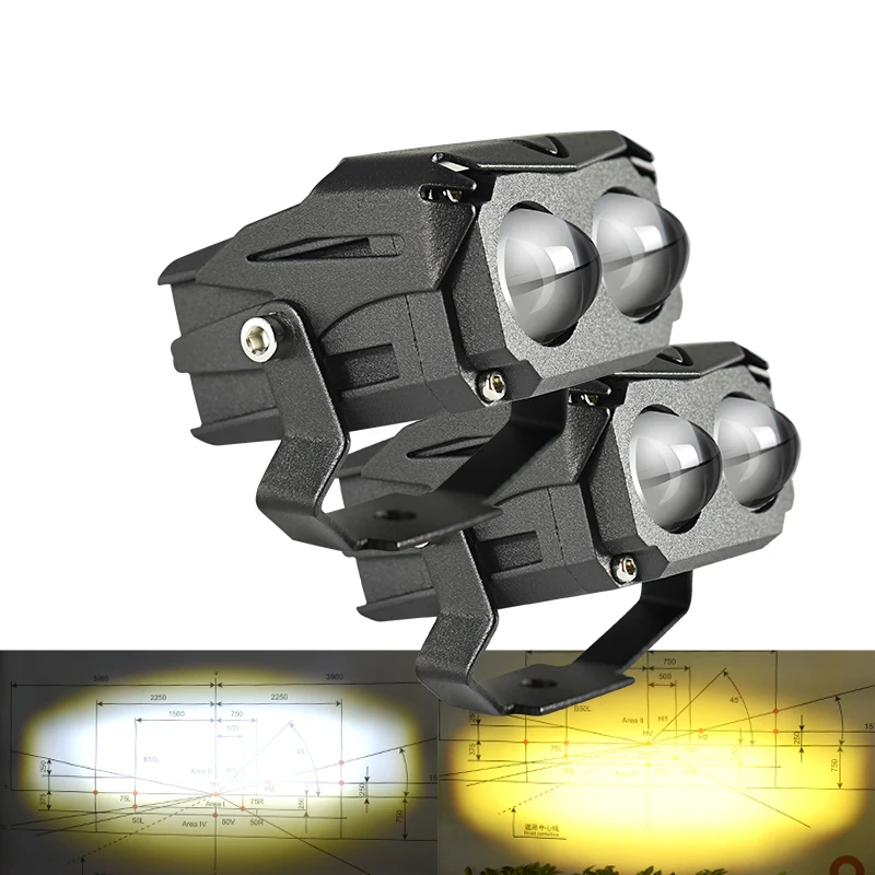 
Factory Motorcycle Lighting System 20000Lm 30W Mini Driving Light Dual Lens Faros para Motos Cars Accessores Motorcycle Lighting 