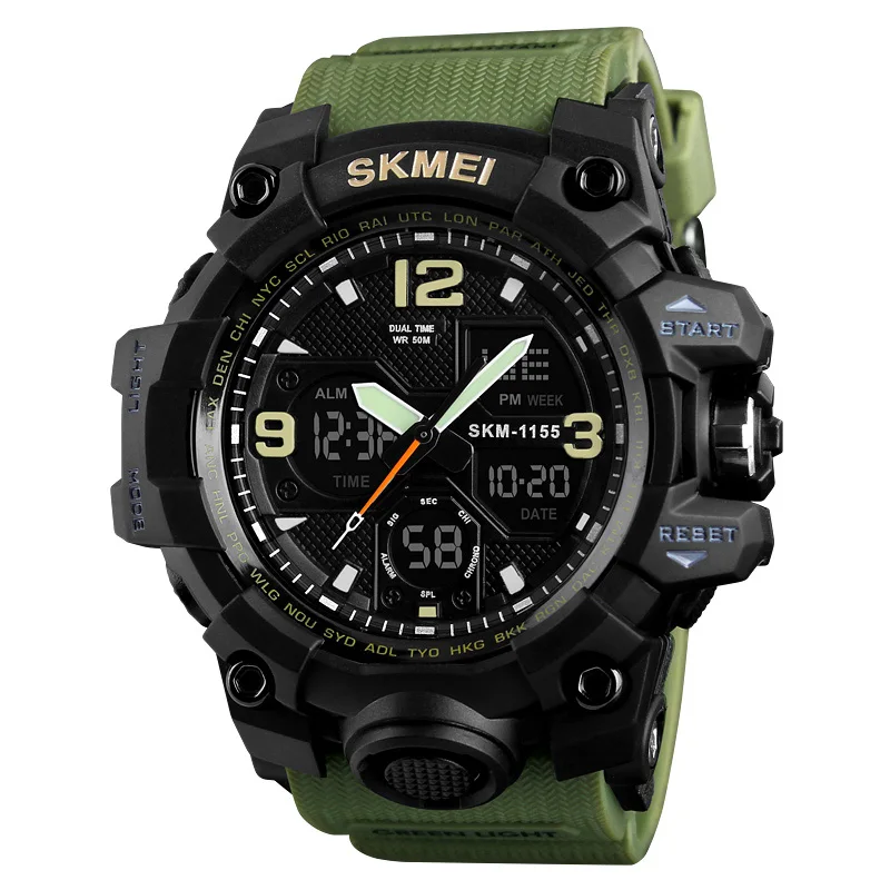  Цифровые Спортивные мужские наручные часы skmei 1155B с