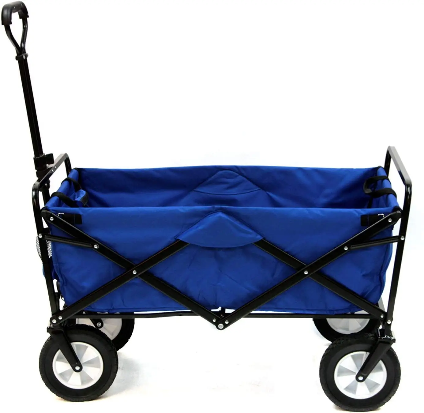 
In Stock.Outdoor foldable wagon 4 Wheels Collapsible Utility Cart Portable Storage Basket Garden Beach Trolley 