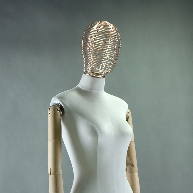 Luxury silk velvet satin female dummy fabric mannequins with adjustable heavy stand