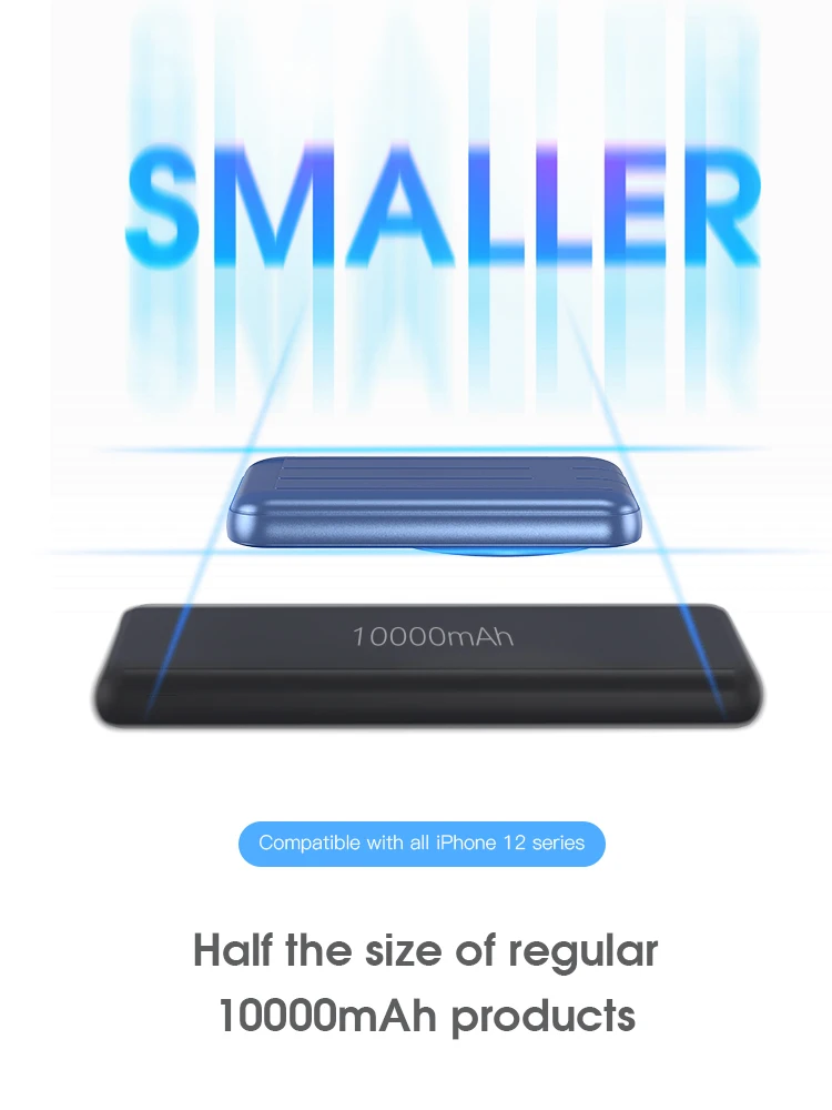 
New Products Fast wireless Charging For Mobile Phone Magnetic desgin 10000 mah Portable slim Power Bank 