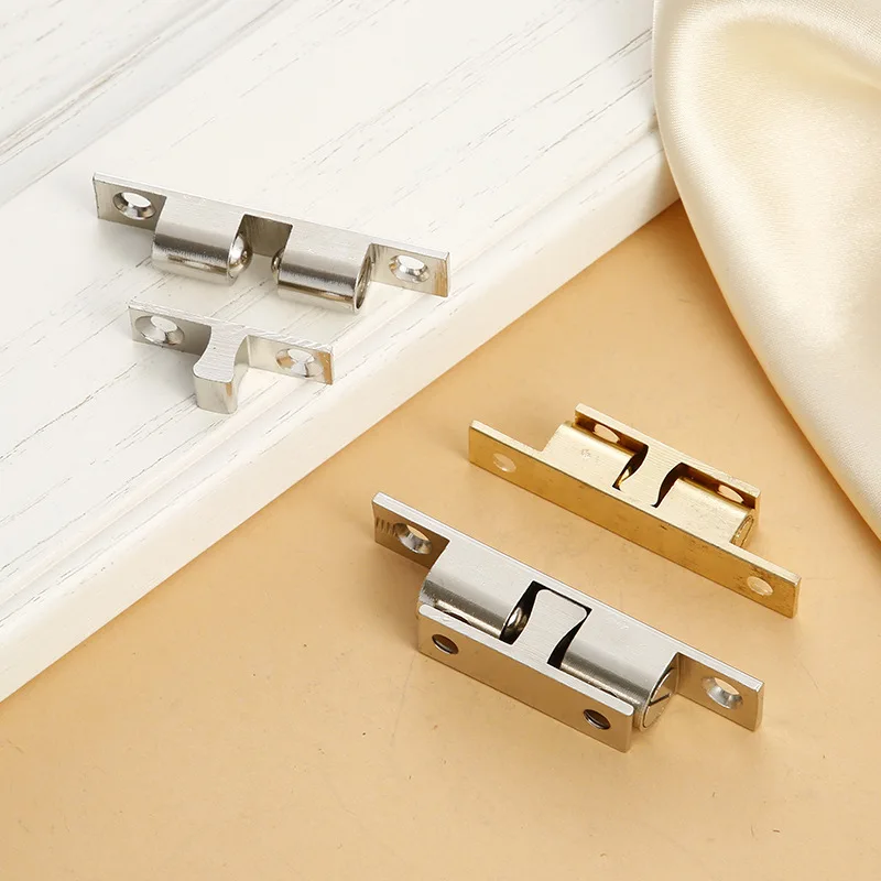 Modern Hardware Cabinet Sliding Window French Brass Door Latch Spring Lock With Hasp