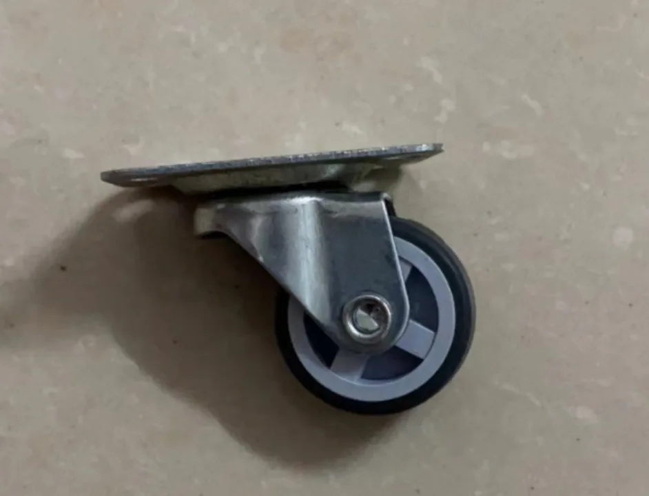 Grey Castor Furniture Office Swivel Chair Wheels 25mm and 30mm Light Duty Soft TPR Industrial Caster Wheels Flat Wheel Caster
