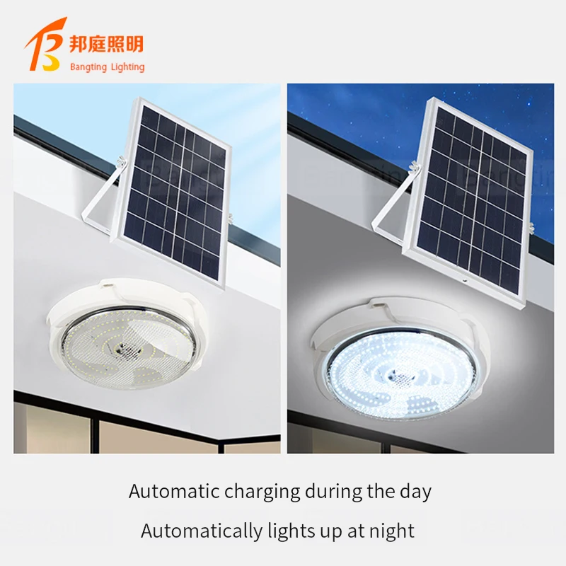 200W One Drag Four Indoor Solar Ceiling Light remote control Solar Bedroom Home Residential Lighting Led Solar Ceiling Light