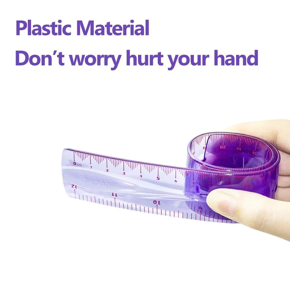 LULAND Durable Clear Measuring Tool for Office 12-inch/30cm Flexible Plastic Ruler
