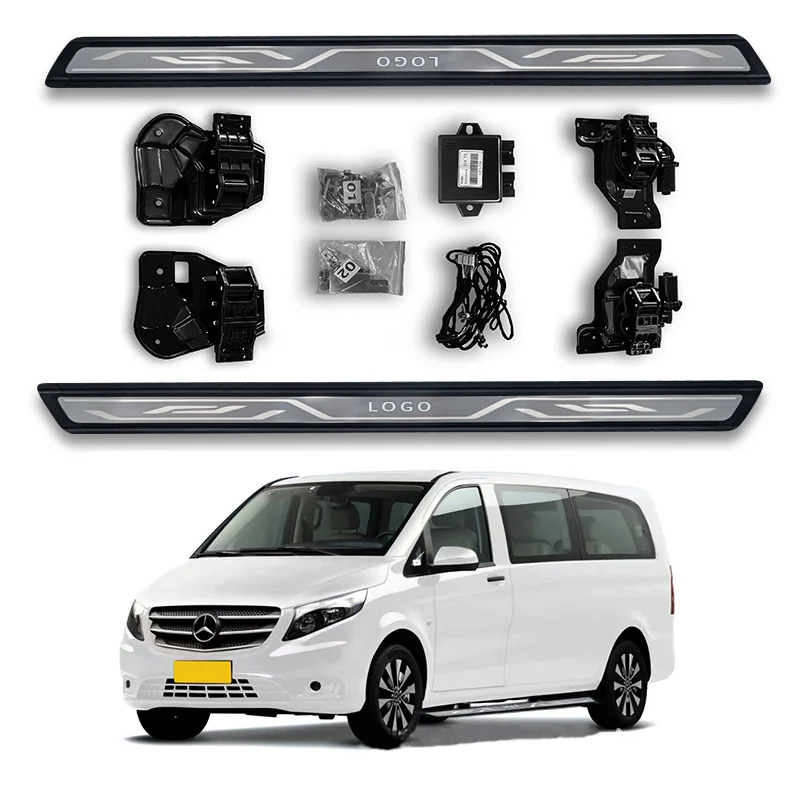 aluminium Folding Steps Deployable Side Pedals Electric auto side steps running boards for Ben-z GLC GLB GLS GLE