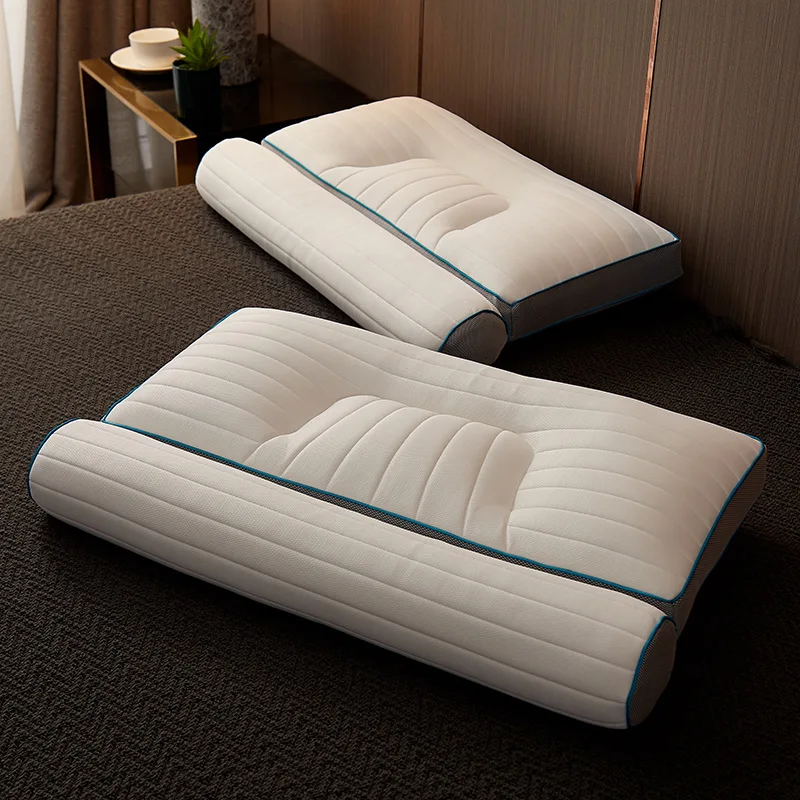 Ergonomically protected cervical spine knitted cotton breathable buckwheat cassia bed pillow