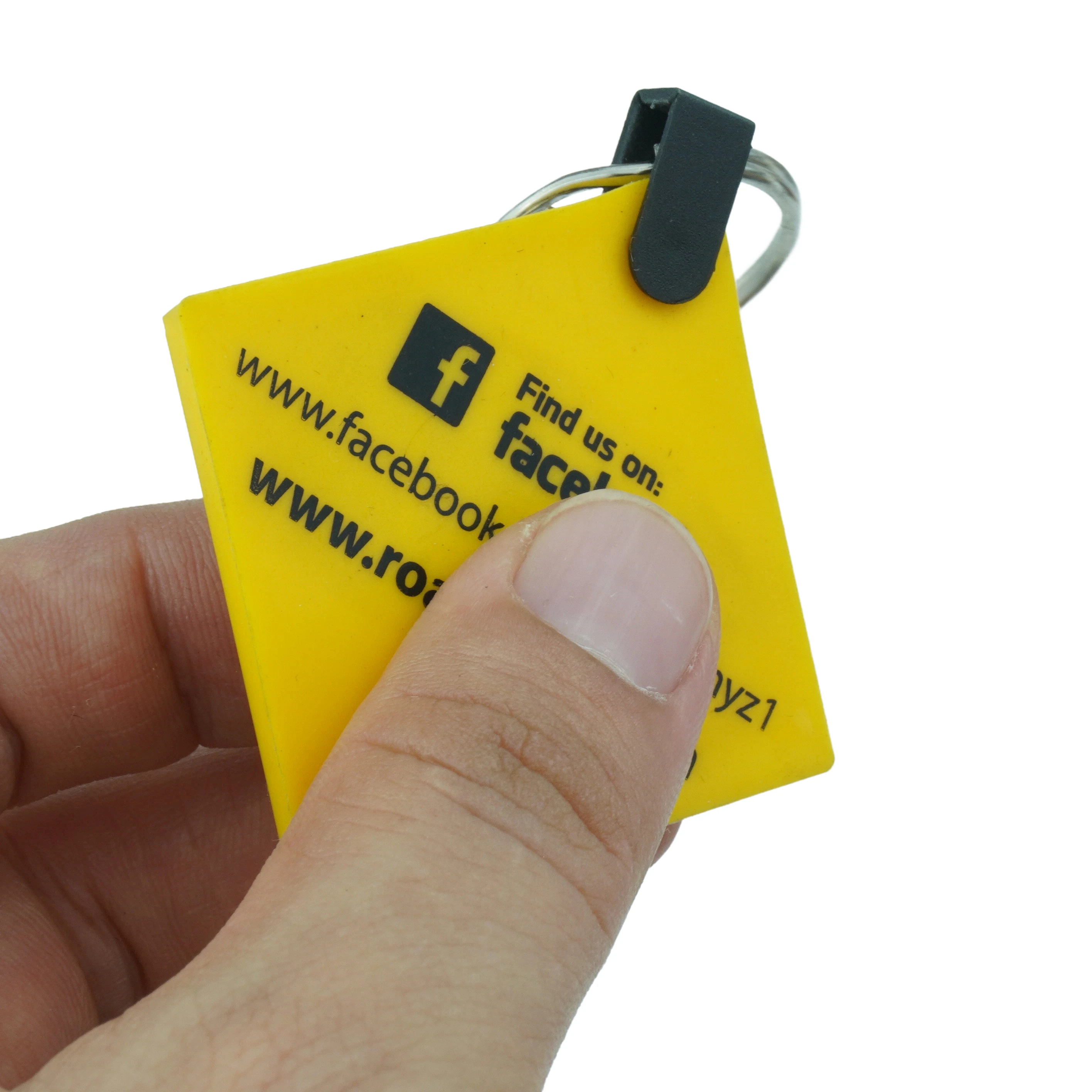 Promotional 3D Yellow Embossed Logo Rubber Keyring High Quality PVC Rubber Keychain For Promotional Gifts