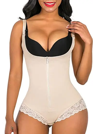 
Shapewear for Women Tummy Control Body Shaper Zipper Open Bust Bodysuit 